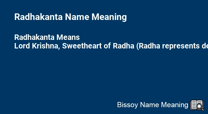 Radhakanta Name Meaning