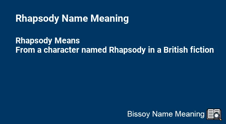 Rhapsody Name Meaning
