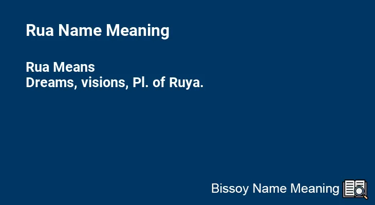 Rua Name Meaning
