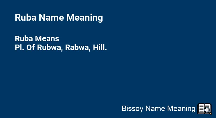 Ruba Name Meaning