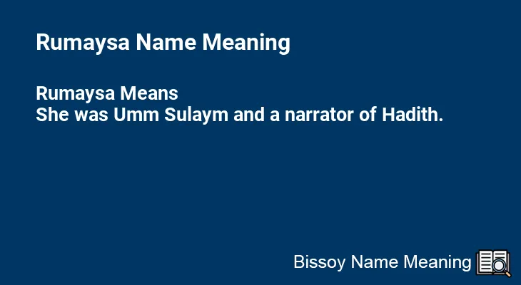 Rumaysa Name Meaning