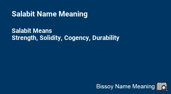 Salabit Name Meaning