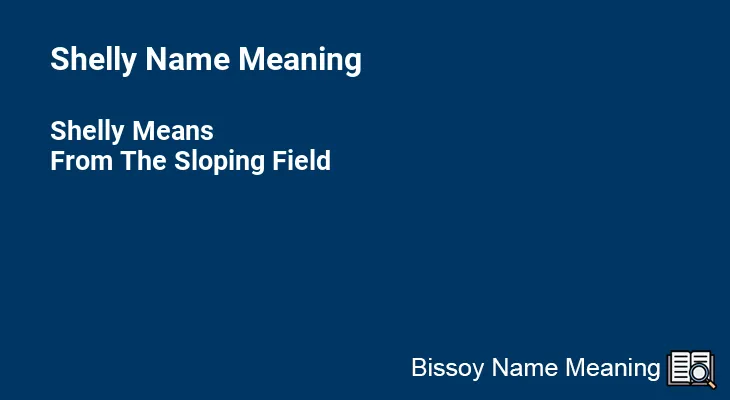 Shelly Name Meaning