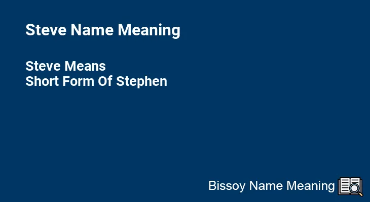 Steve Name Meaning
