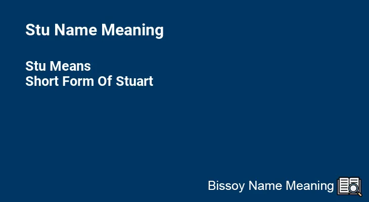 Stu Name Meaning