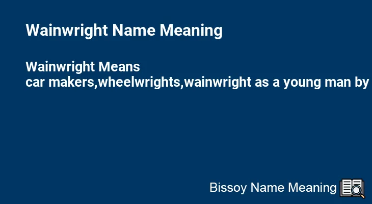 Wainwright Name Meaning