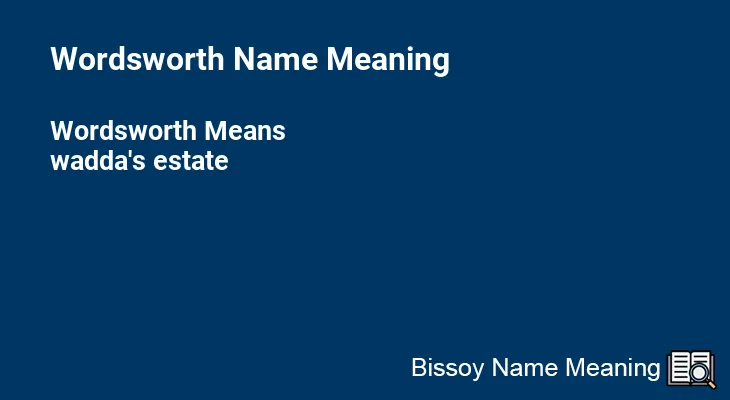 Wordsworth Name Meaning