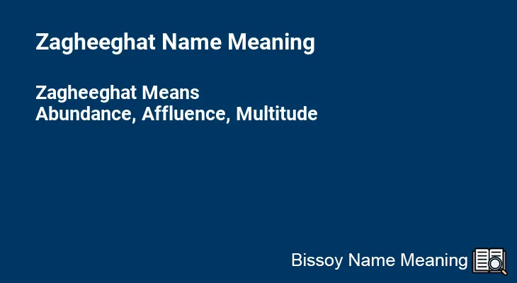 Zagheeghat Name Meaning